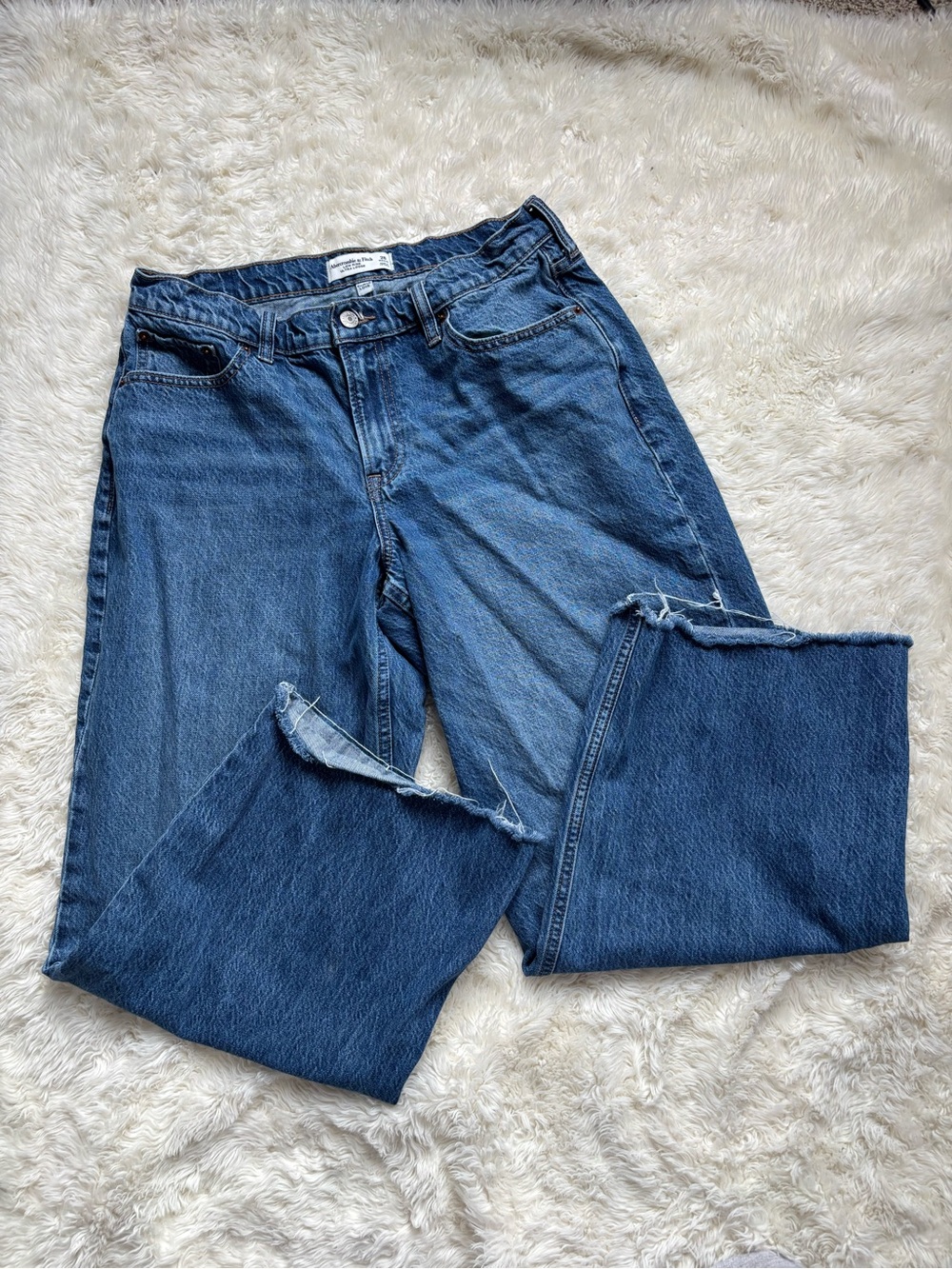 Abercrombie and Fitch low rise ultra loose jeans
